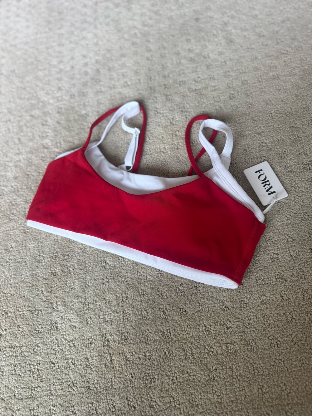 NWT FORM Layered Bra in Red